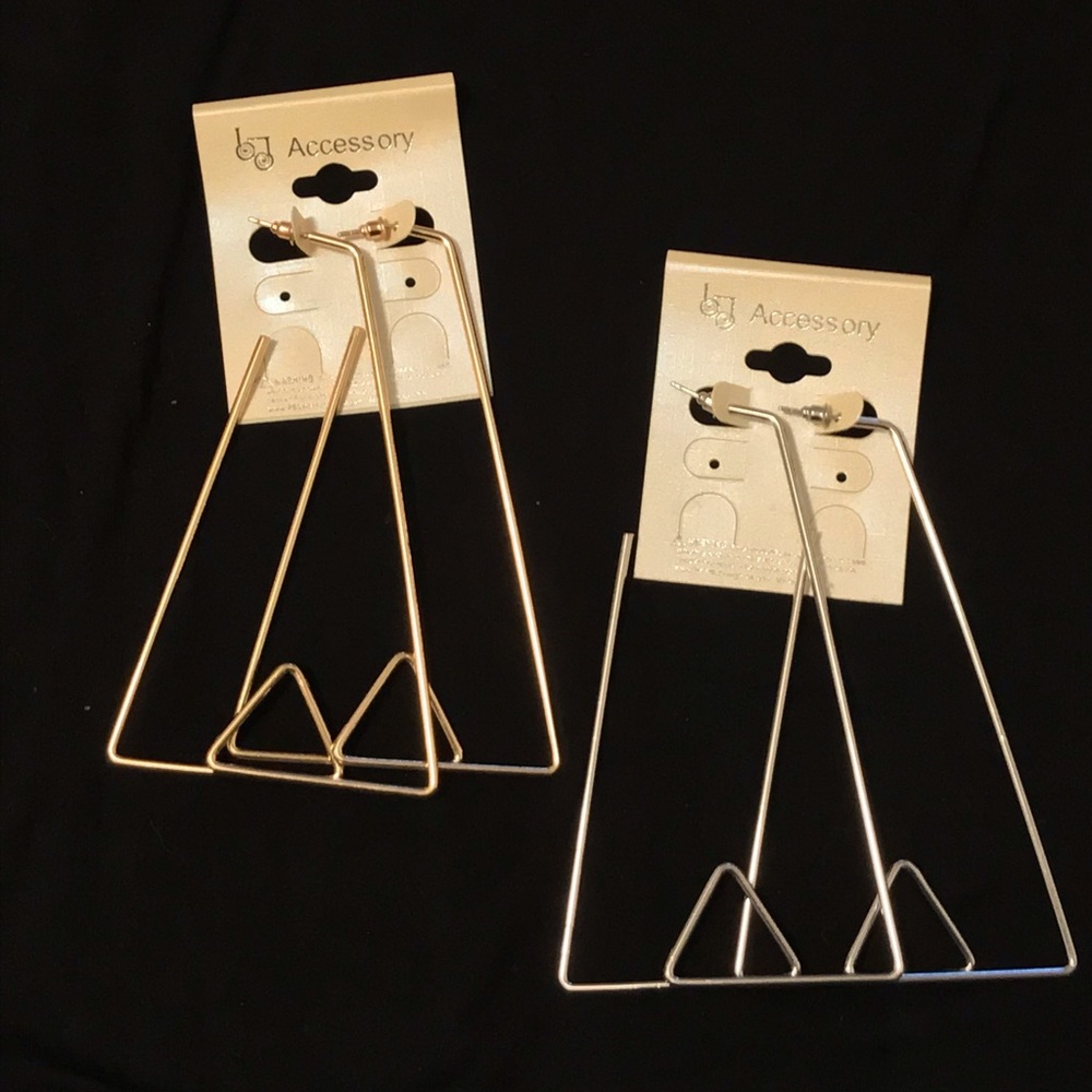 Geo Triangle Earrings
